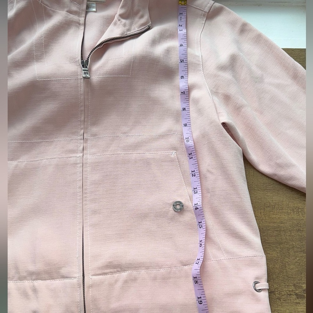 VINTAGE Tommy Bahama  Hooded Jacket Womens S( 4-6)Silk Pink  Full Zip - Picture 8 of 8